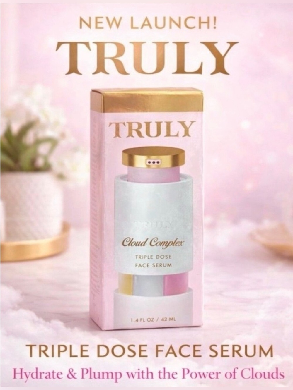 TRULY Cloud Complex Face Serum — Pink & Gold